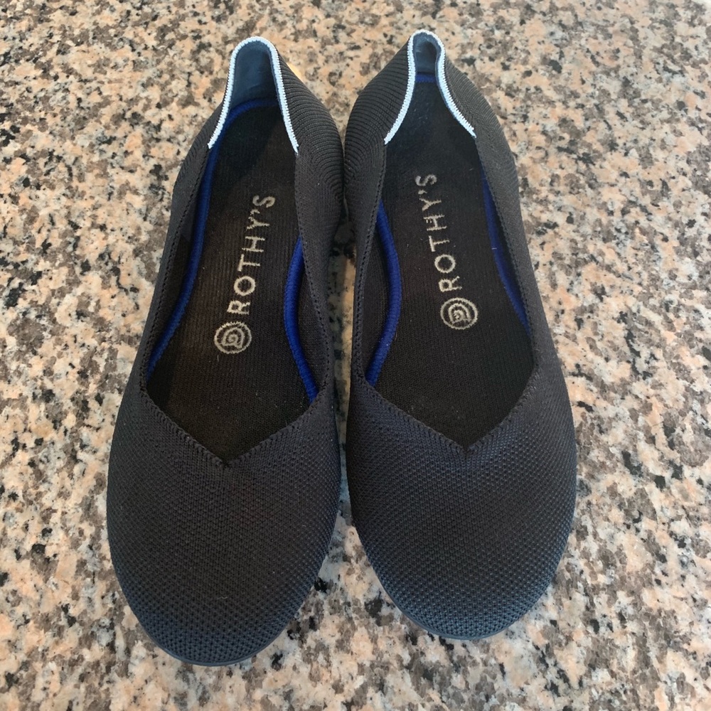 Rothy’s Rounded Toe Ballet Flats Black 8